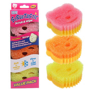 White Magic – Scrubtastic Scrub & Wipe Sponge Duo Pack of 3
