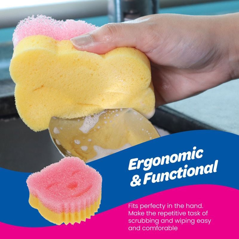 White Magic – Scrubtastic Scrub & Wipe Sponge Duo Pack of 3