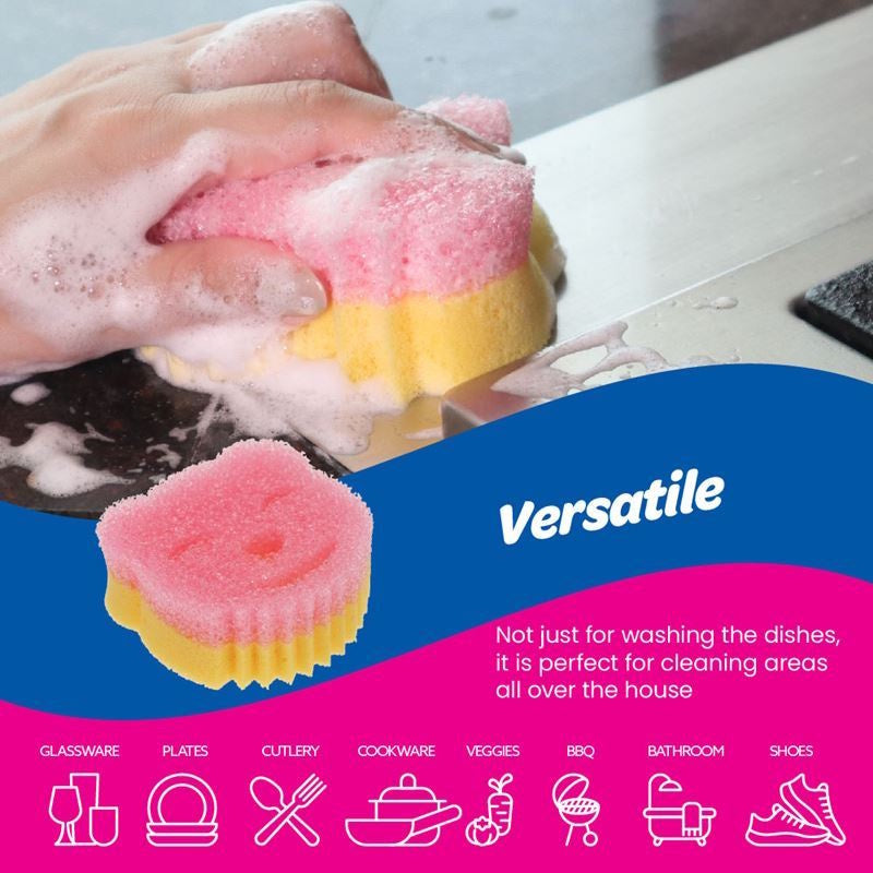 White Magic – Scrubtastic Scrub & Wipe Sponge Duo Pack of 3