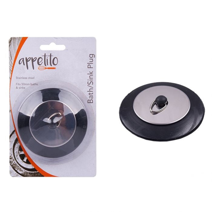 Appetito Stainless Steel Deluxe Sink Plug 7.5cm