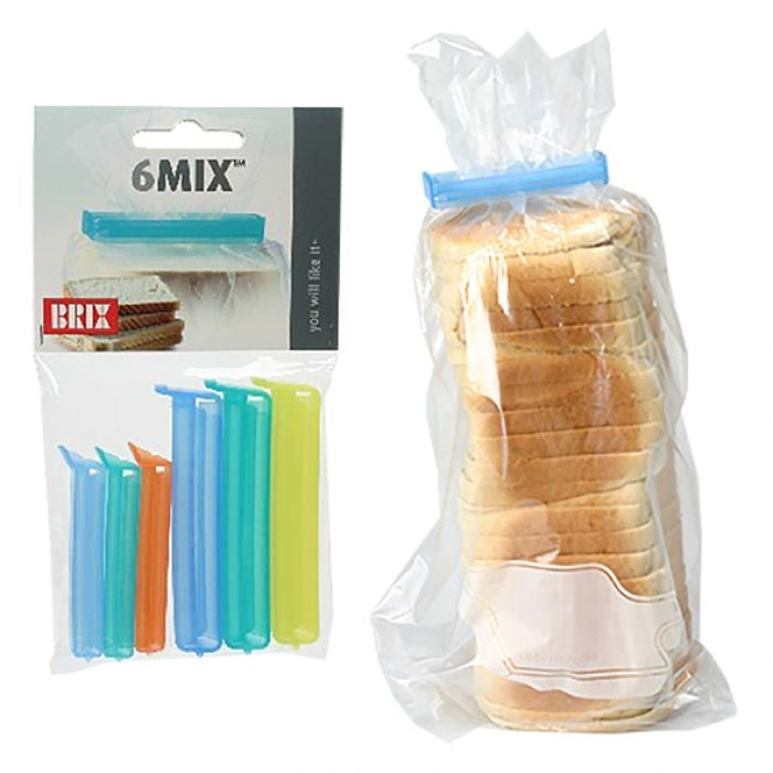 Brix Mix Bag Closures Pack 6 - Asst. Colours