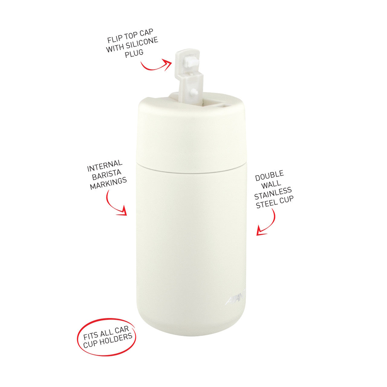 Avanti Brew Insulated Travel Cup, 400ml - Sand Dune