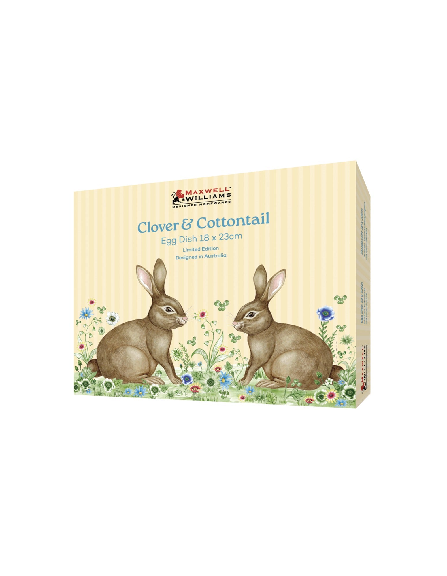 Maxwell & Williams Clover & Cottontail Egg Dish 18x23cm Gift Boxed