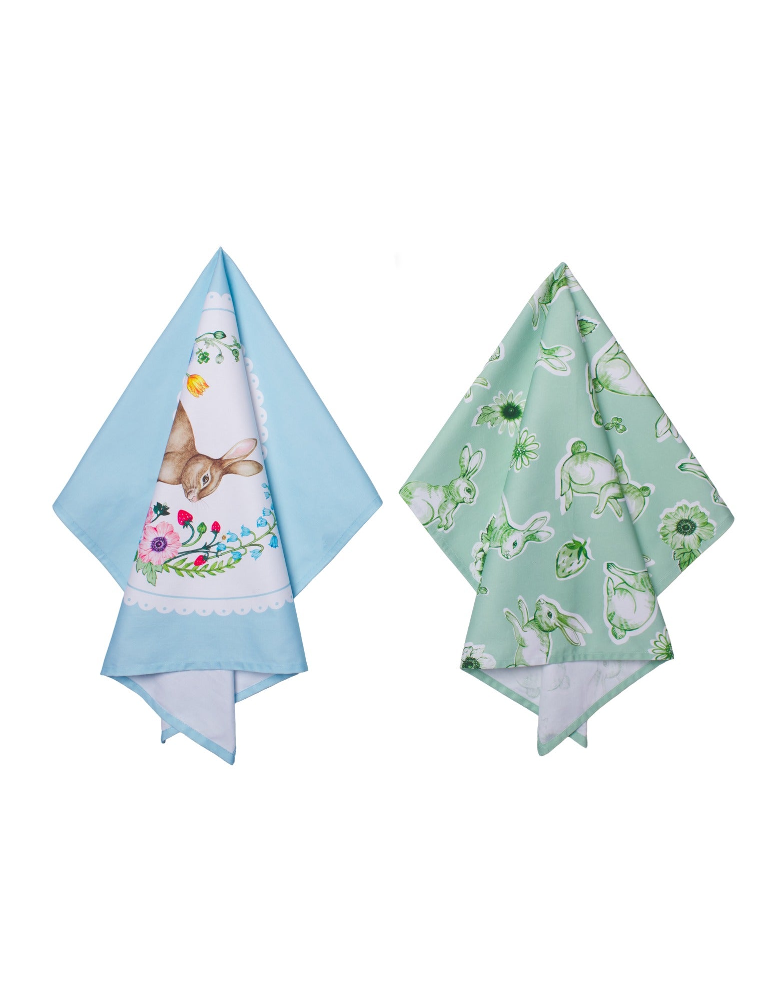 Maxwell & Williams Clover & Cottontail Tea Towel 50x70cm Set of 2 Assorted