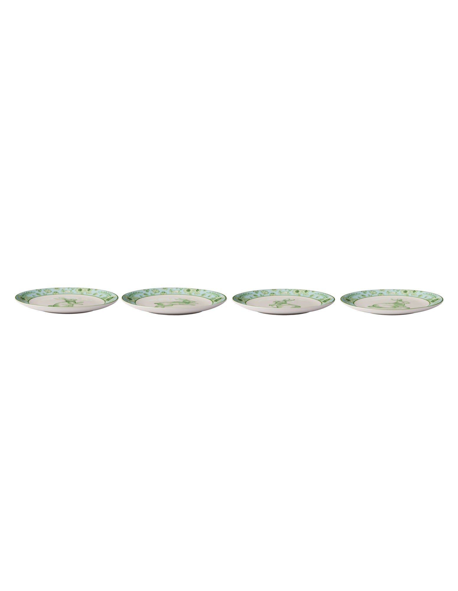 Maxwell & Williams Clover & Cottontail Set of 4 Plates 20cm Assorted Gift Boxed