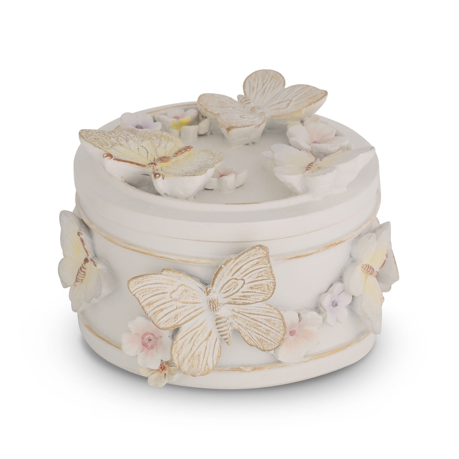 Russell Collection Giftware - Resin Round Jewellery Box Bindi 10x10x7cm