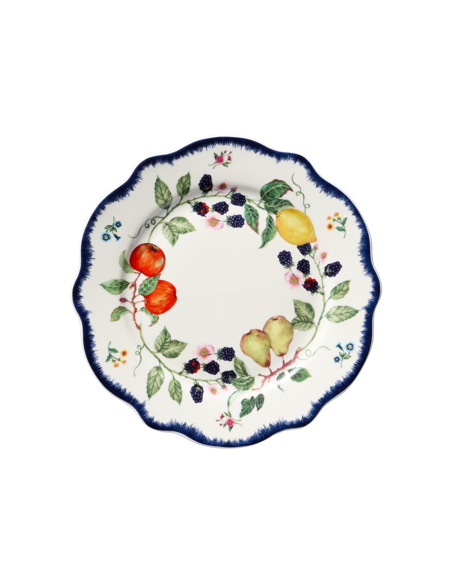 Casa Domani Frutta Scallop Rim Dinner Set 12pc Gift Boxed