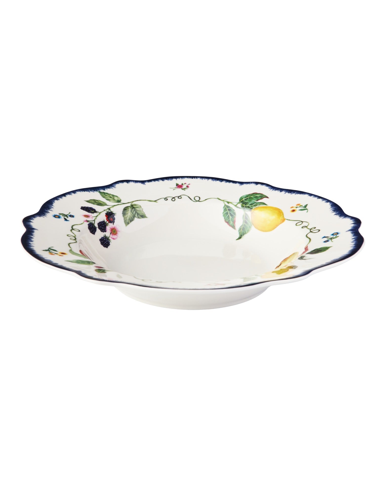 Casa Domani Frutta Scallop Rim Dinner Set 12pc Gift Boxed