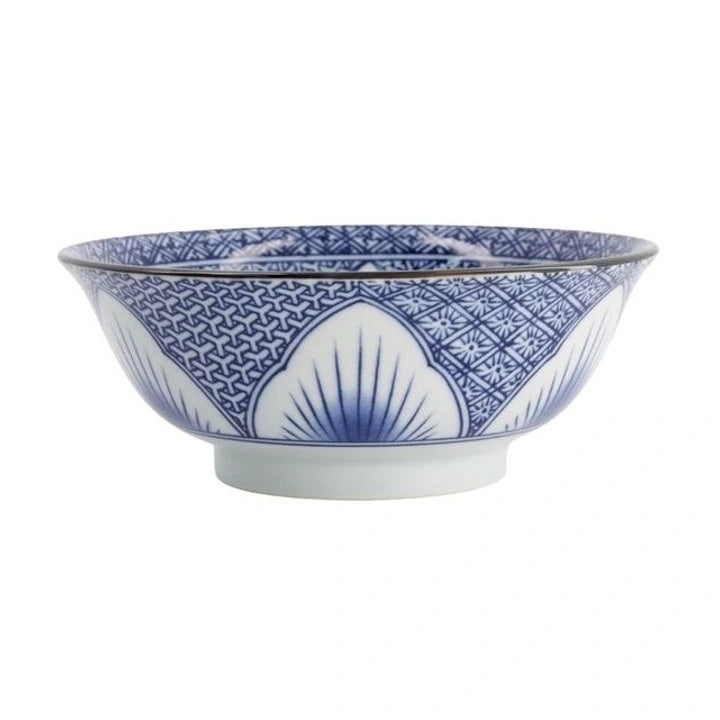 Tokyo Design Studio Lily Flower Ramen Bowl 20.5x8cm Blue