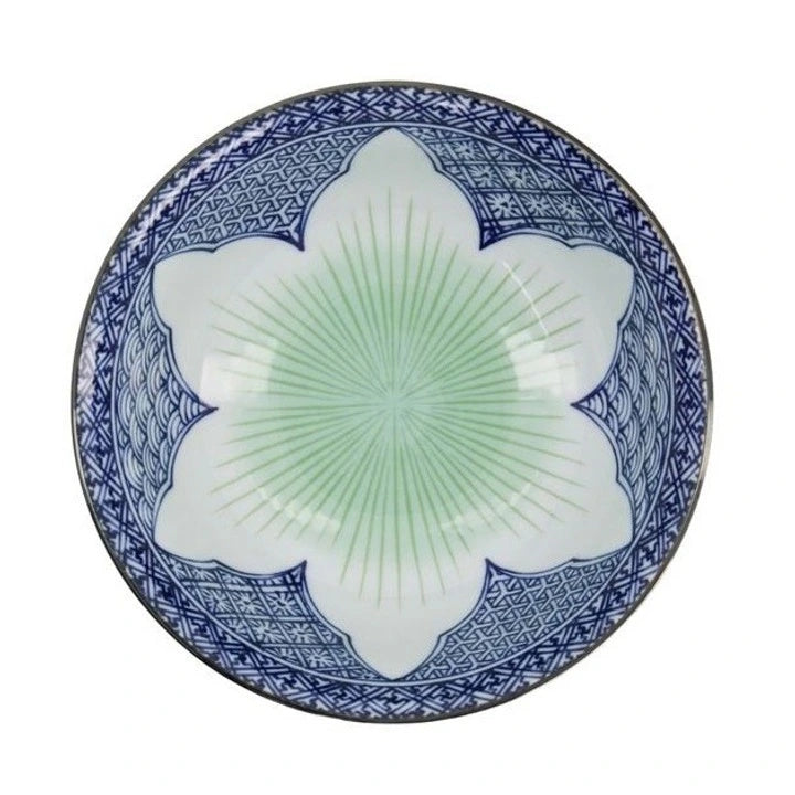 Tokyo Design Studio Lily Flower Ramen Bowl 20.5x8cm Blue