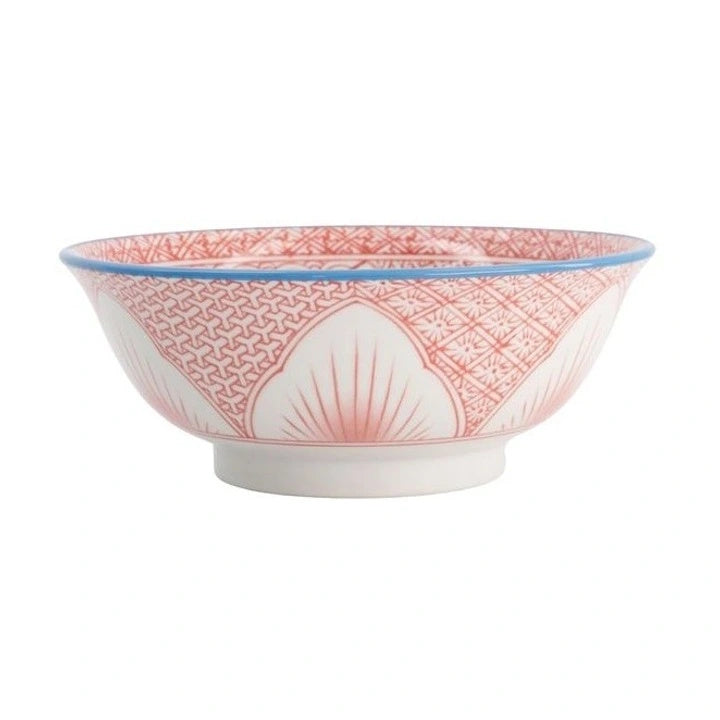 Tokyo Design Studio Lily Flower Ramen Bowl 20.5x8cm Red