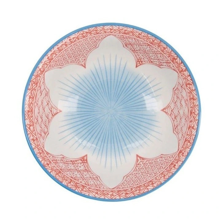 Tokyo Design Studio Lily Flower Ramen Bowl 20.5x8cm Red