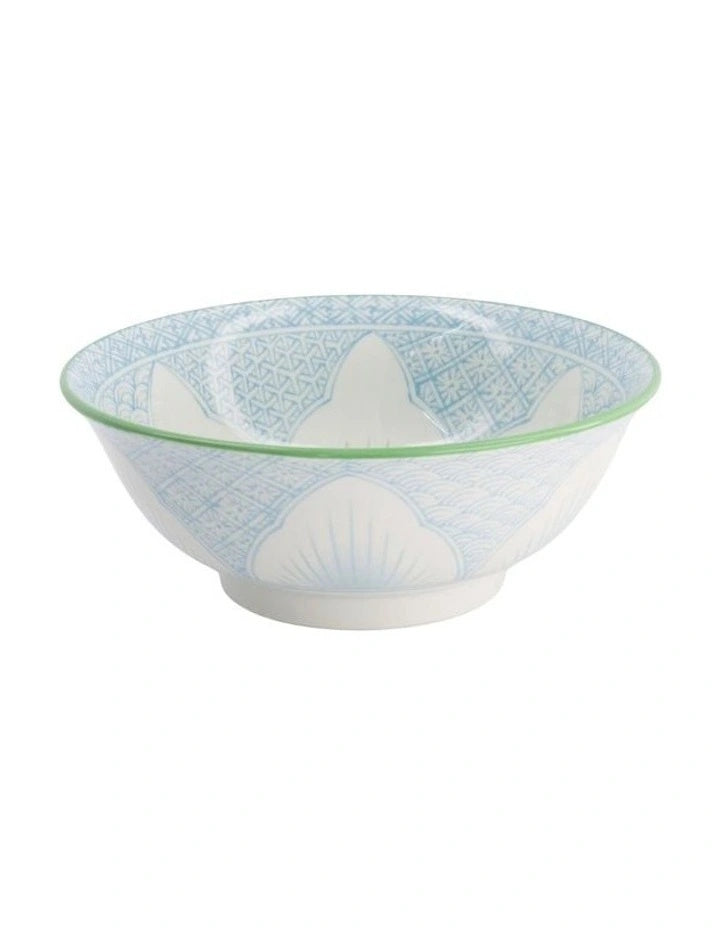 Tokyo Design Studio Lily Flower Ramen Bowl 20.5x8cm Light Blue