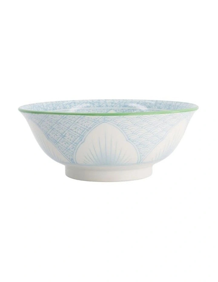 Tokyo Design Studio Lily Flower Ramen Bowl 20.5x8cm Light Blue