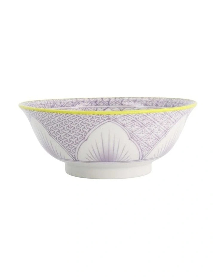 Tokyo Design Studio Lily Flower Ramen Bowl 20.5x8cm Purple
