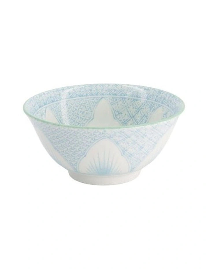 Tokyo Design Studio Lily Flower Tayo Bowl 14x6cm Light Blue