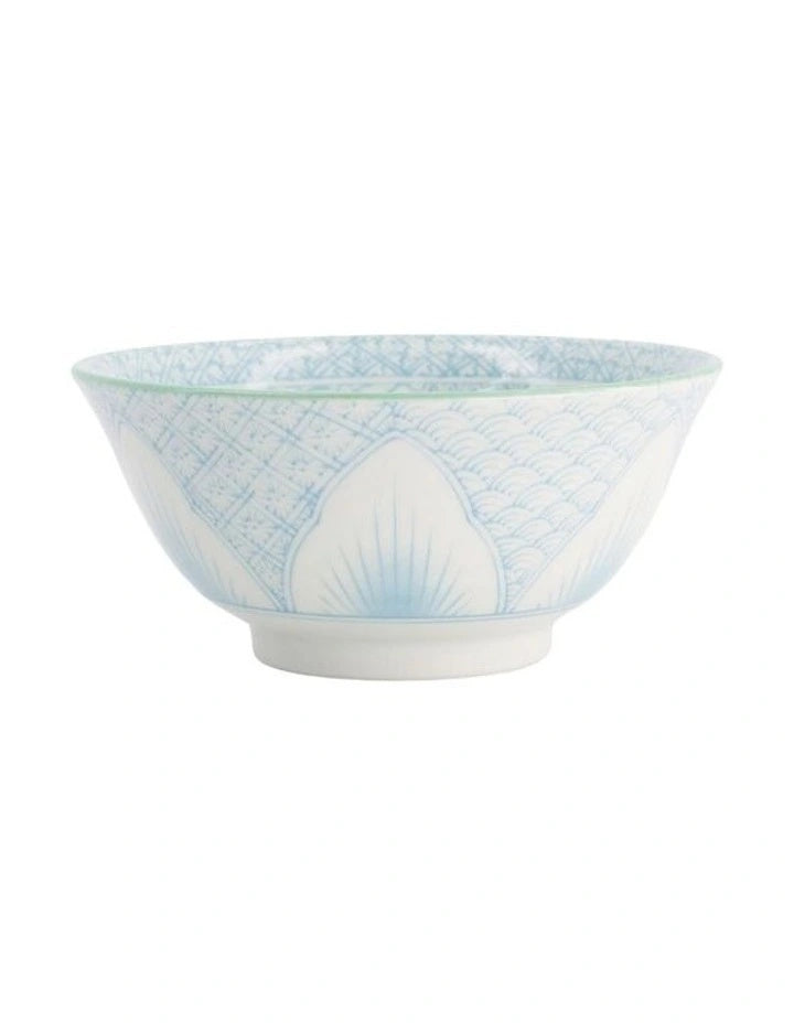 Tokyo Design Studio Lily Flower Tayo Bowl 14x6cm Light Blue
