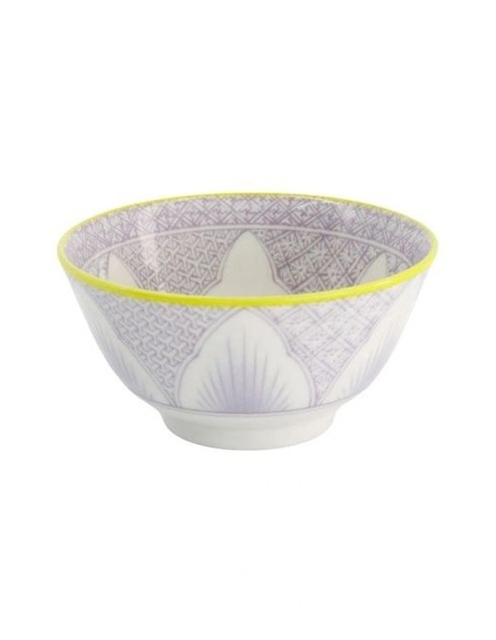 Tokyo Design Studio Lily Flower Tayo Bowl 14x6cm Purple