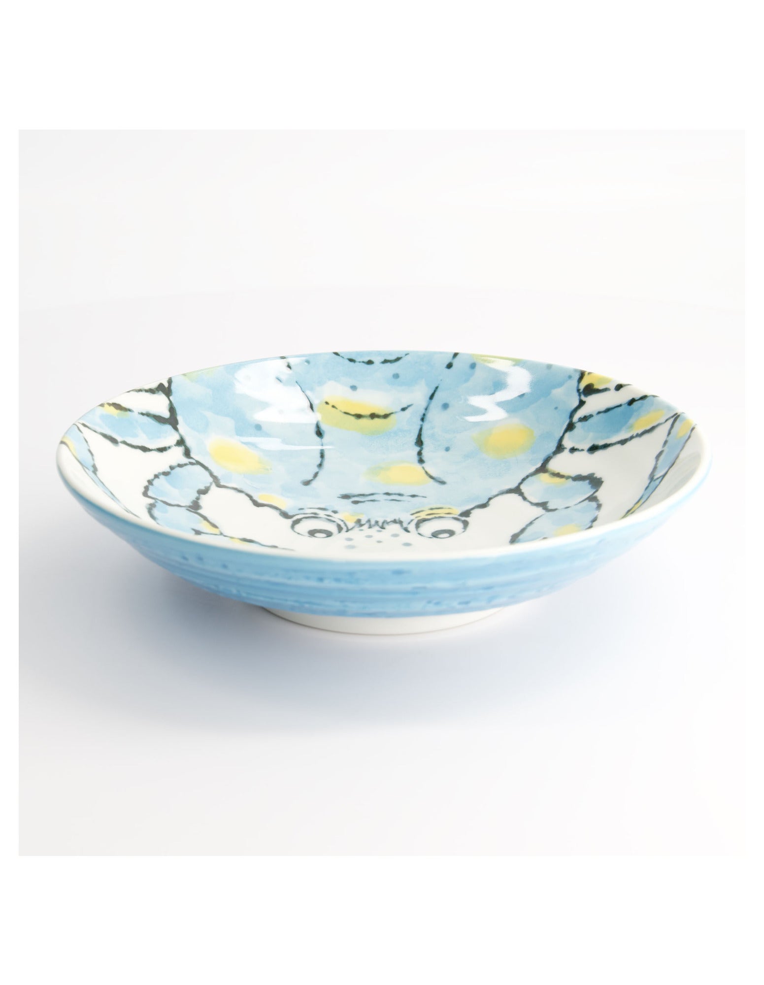 Tokyo Design Studio Seafood Deep Plate 21.5x5cm Crab Light Blue