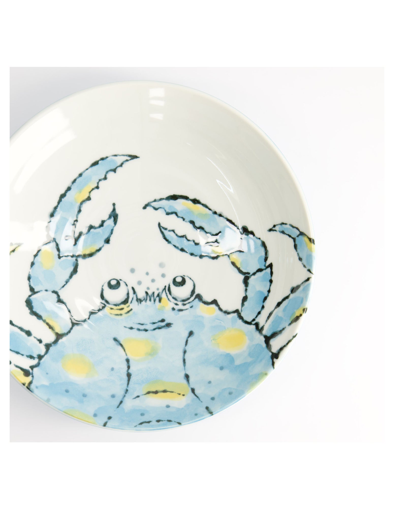 Tokyo Design Studio Seafood Deep Plate 21.5x5cm Crab Light Blue