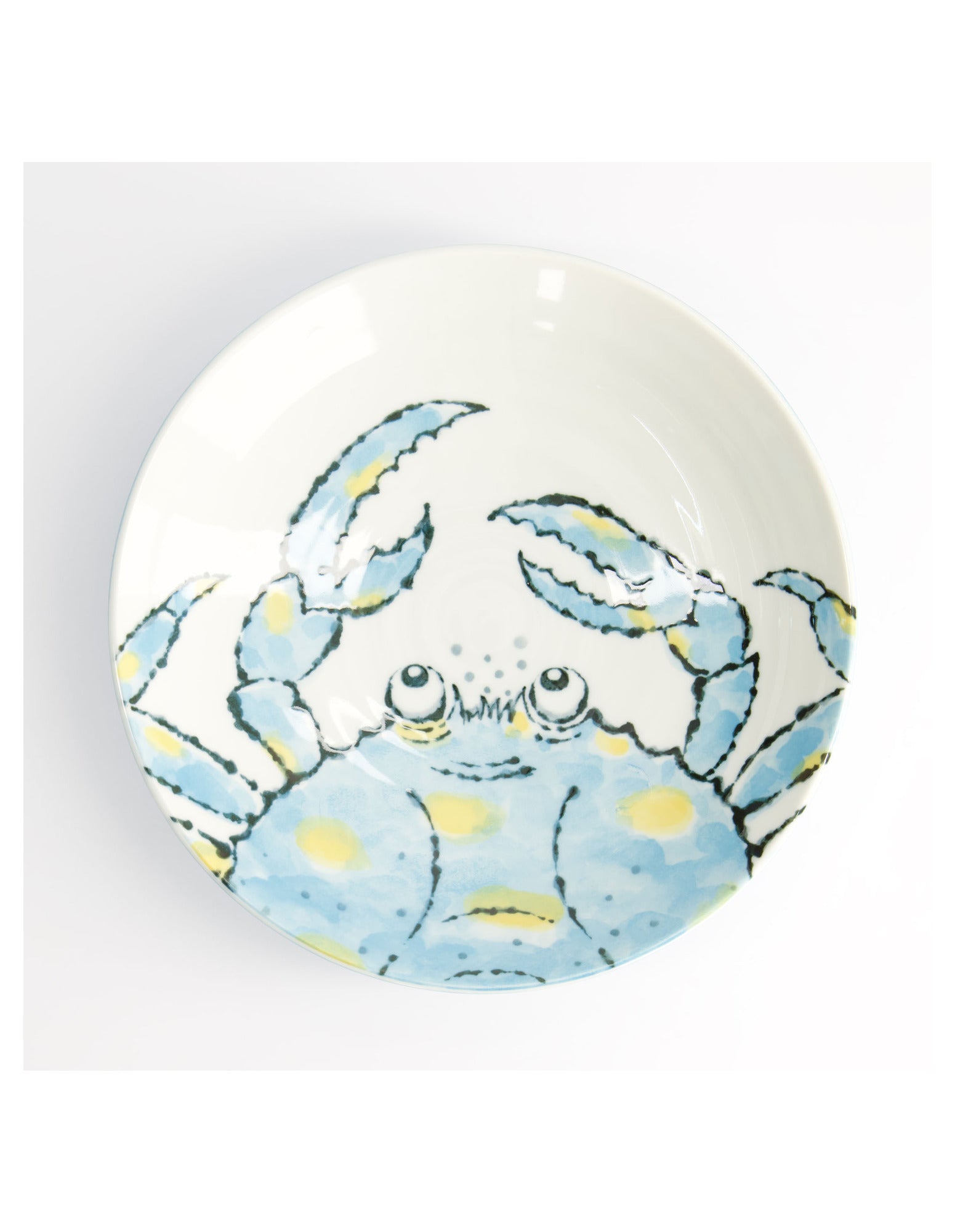 Tokyo Design Studio Seafood Deep Plate 21.5x5cm Crab Light Blue