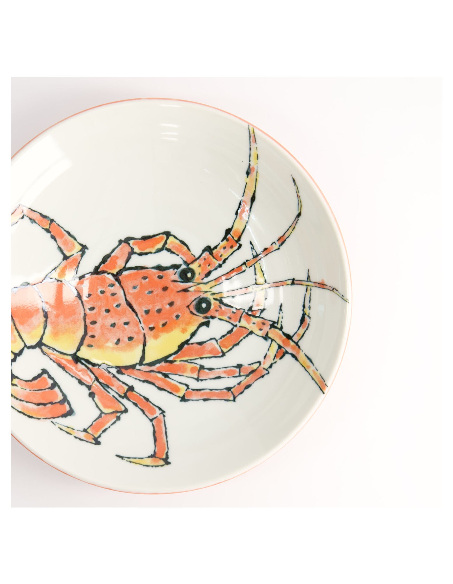 Tokyo Design Studio Seafood Deep Plate 21.5x5cm Lobster Red