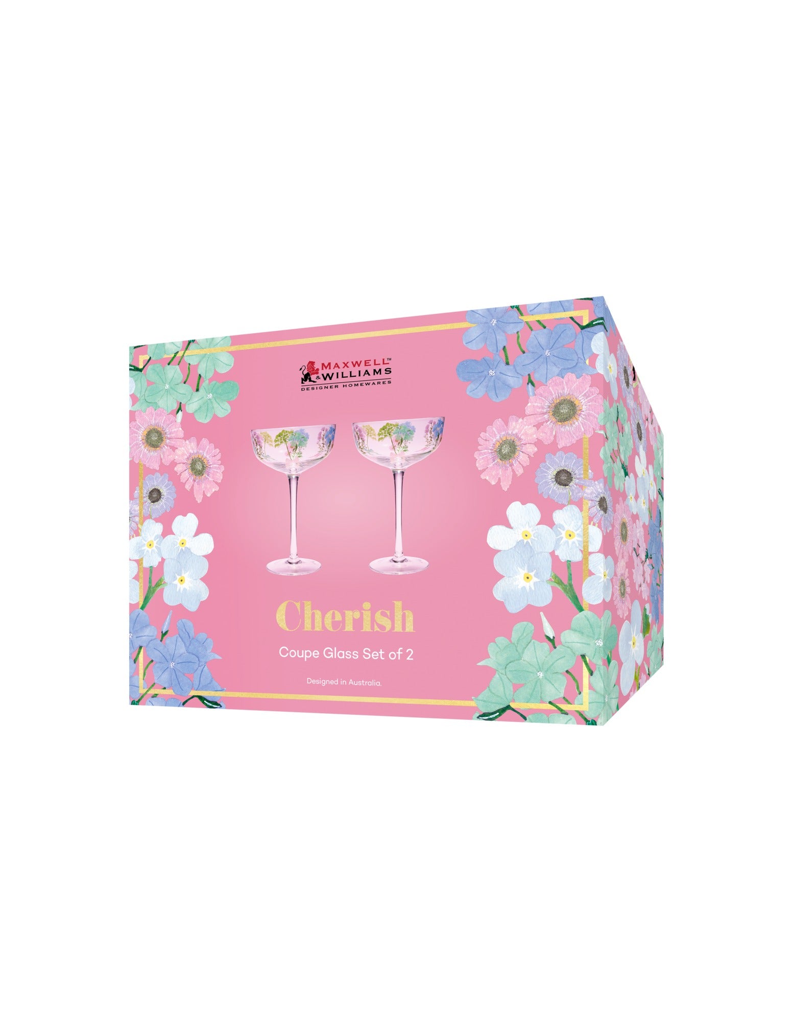 Maxwell & Williams Cherish Coupe Glass 300ML Set of 2 Gift Boxed