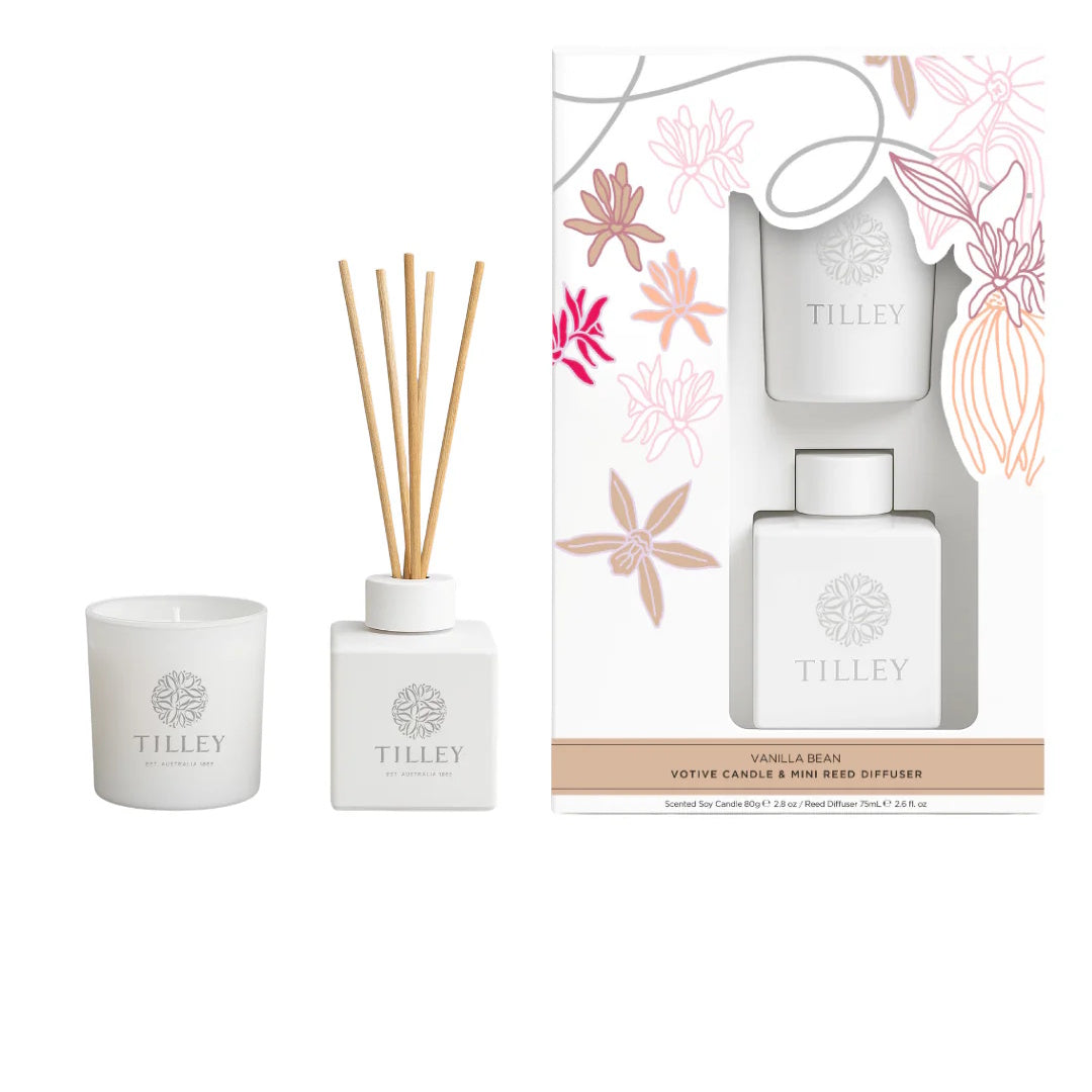 Tilley Vanilla Bean Candle & Reed Set