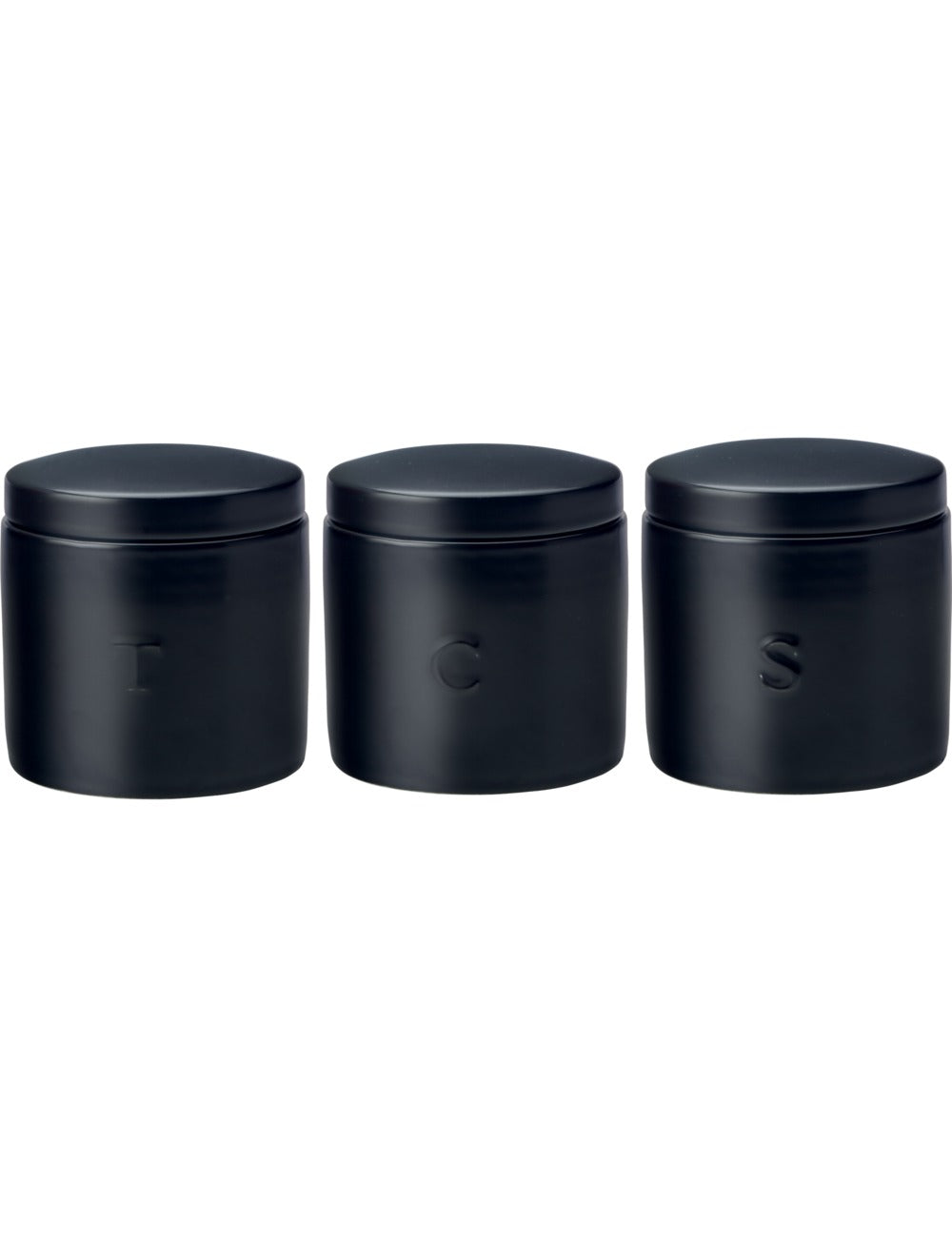 Maxwell & Williams Epicurious Canister 500ML Set of 3 Black Gift Boxed