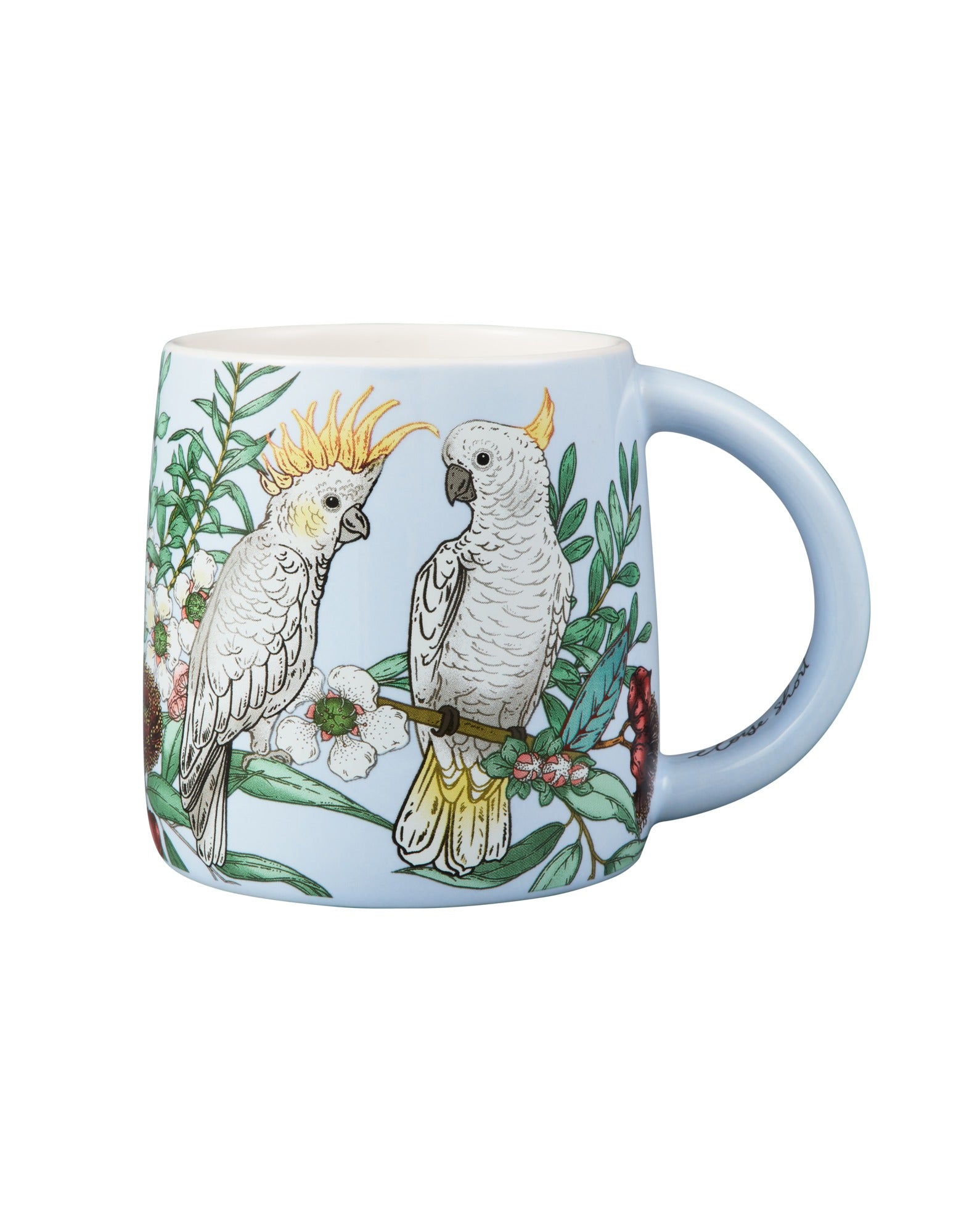 Maxwell & Williams Eloise Short Native Grace Yellow Crested Cockatoo Mug 350ML