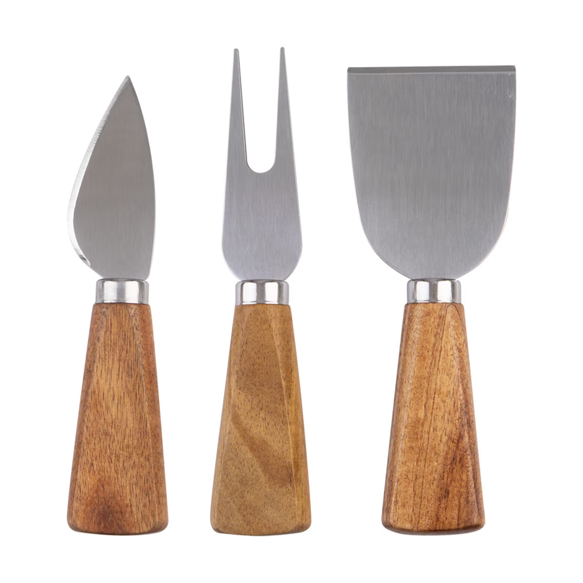 Alfresco Lane 4 Piece Oblong Acacia Wood Cheese Paddle W/ Knives 43cm X 20cm