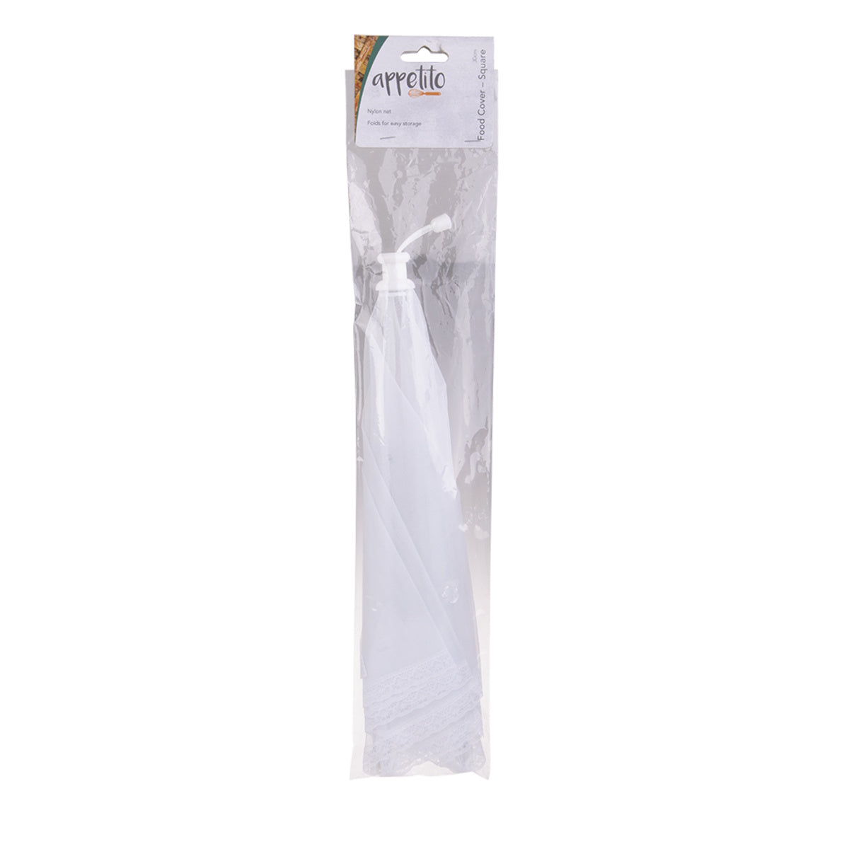 Appetito Square Nylon Net Food Cover 30cm - White