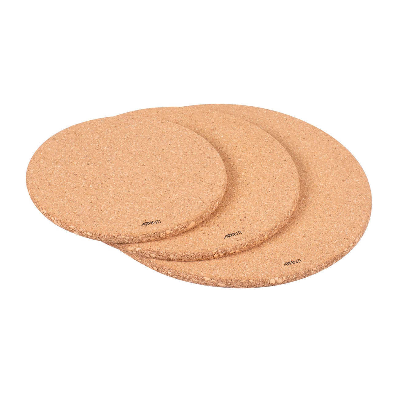 Avanti Round Cork Trivets with Magnets - 3 Piece Set