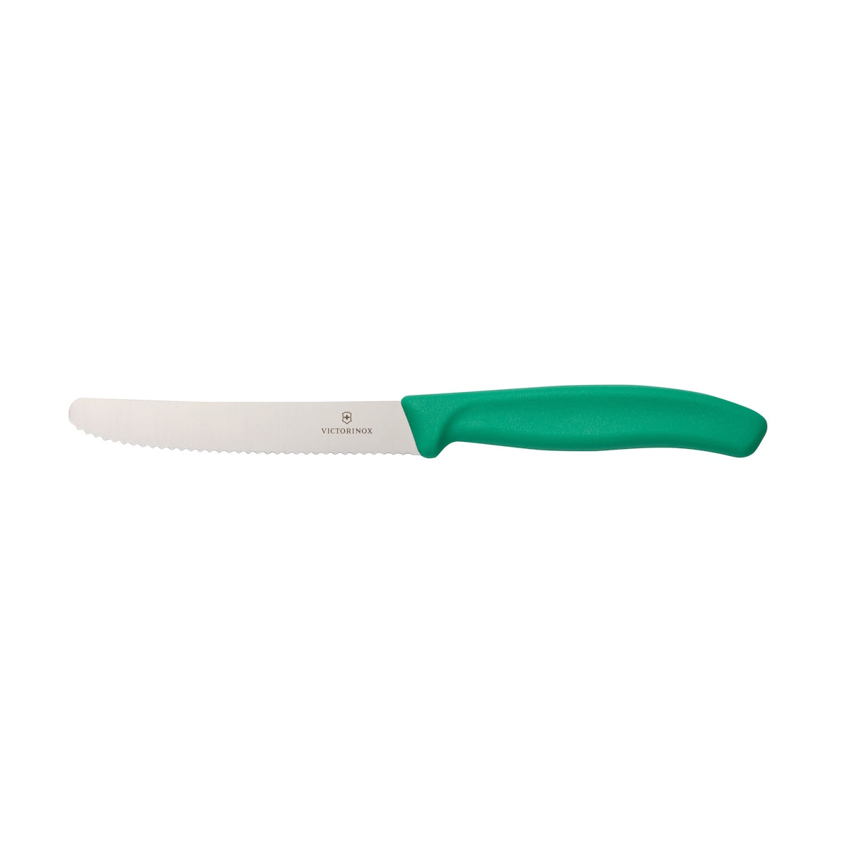 Victorinox Steak and Tomato Knife Round Tip Wavy Edge 11cm - Teal Temptation