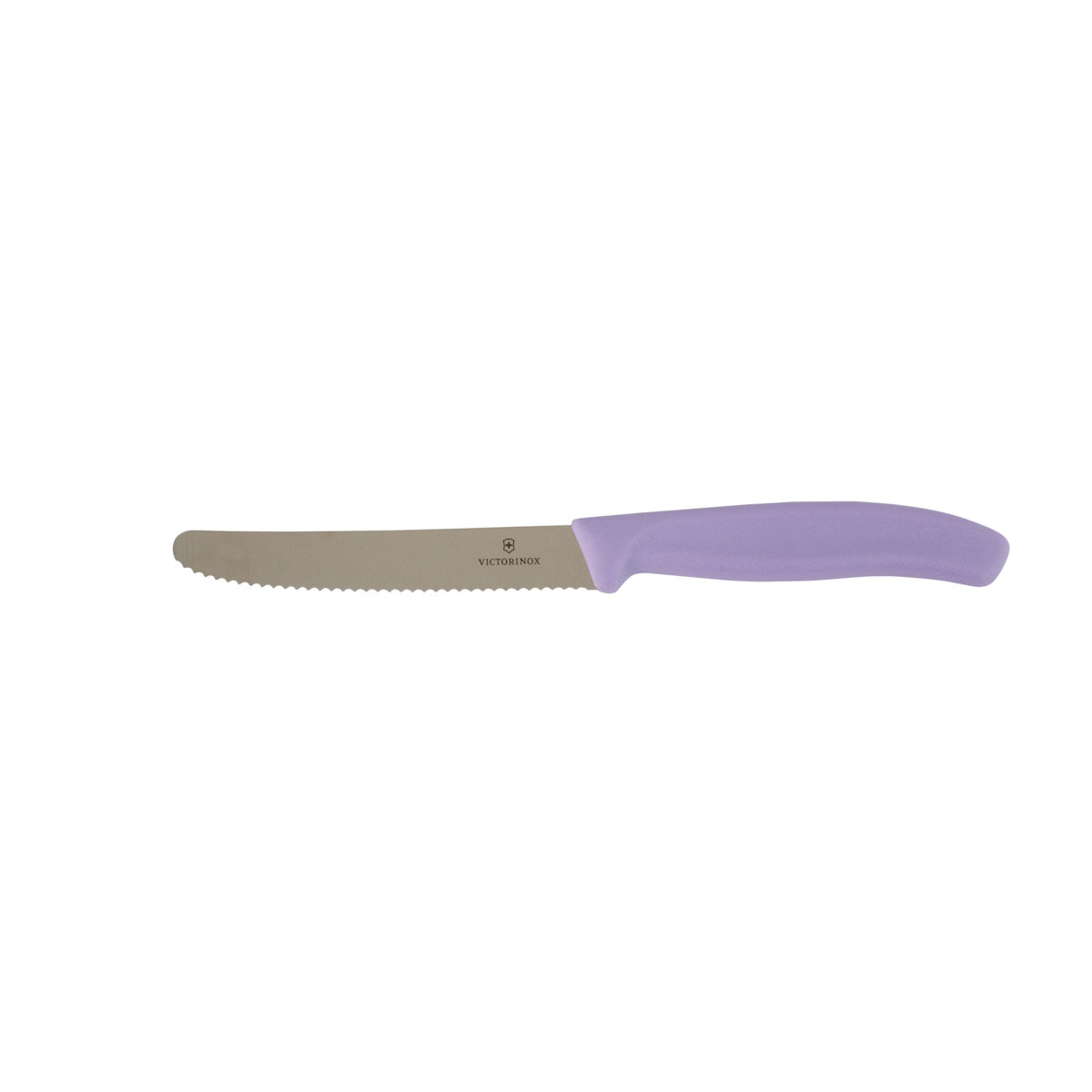 Victorinox Steak and Tomato Knife Round Tip Wavy Edge 11cm - Sunset Purple