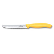 Victorinox Steak and Tomato Knife Round Tip Wavy Edge 11cm - Yellow