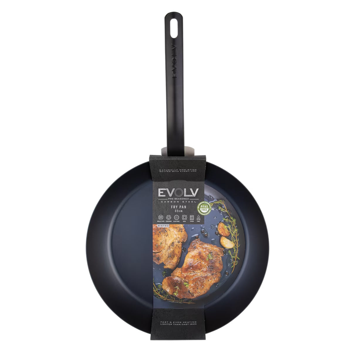 Evolv Pre-seasoned Carbon Steel Fry Pan 32cm