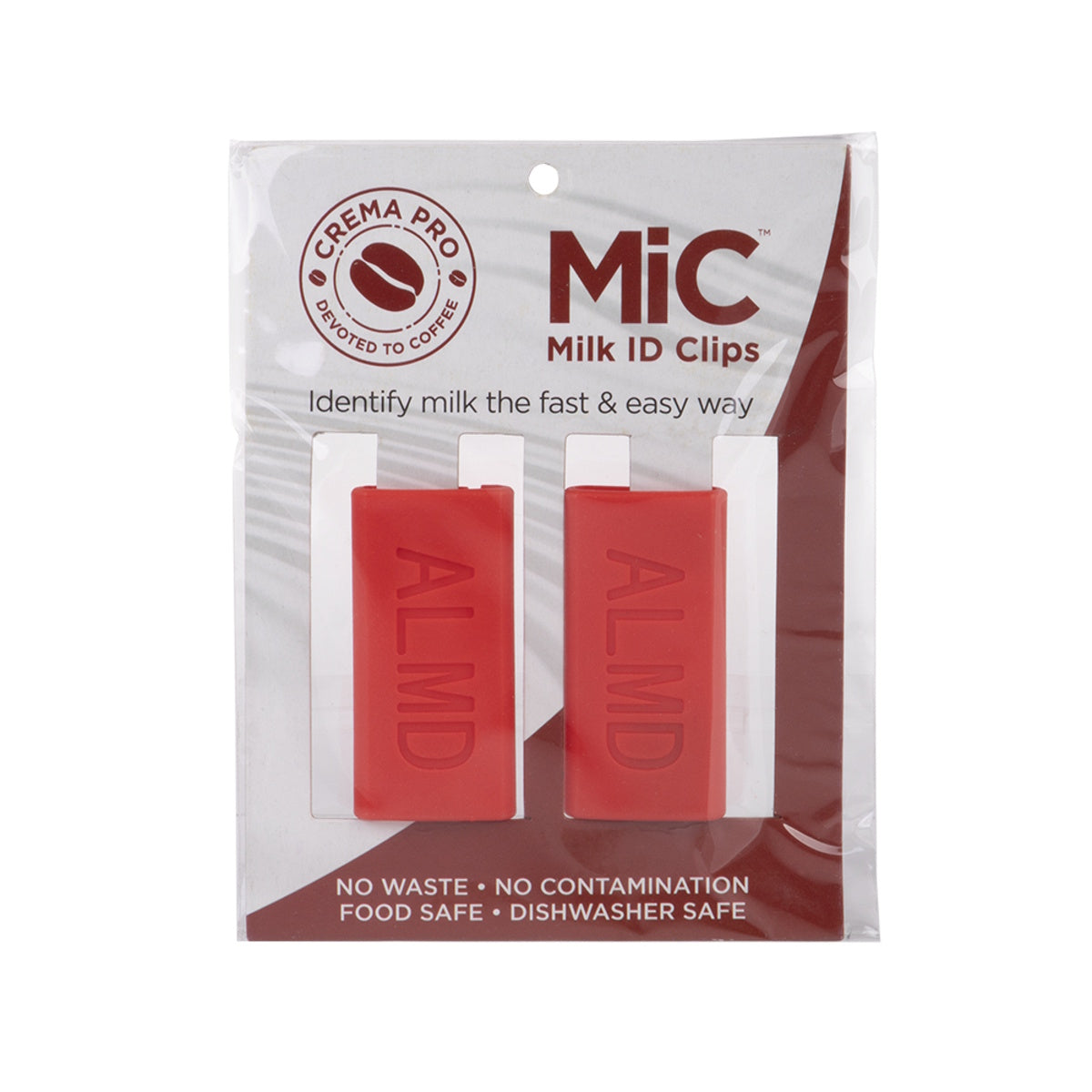 Crema Pro Milk ID Clips - Almond - Red