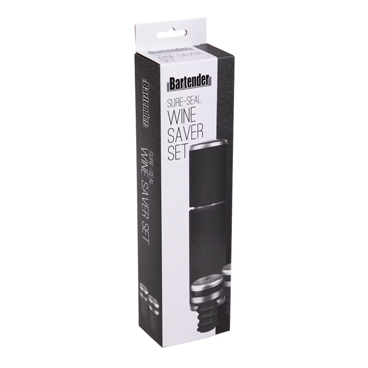 Bartender Sure-seal Wine Saver Set - Black