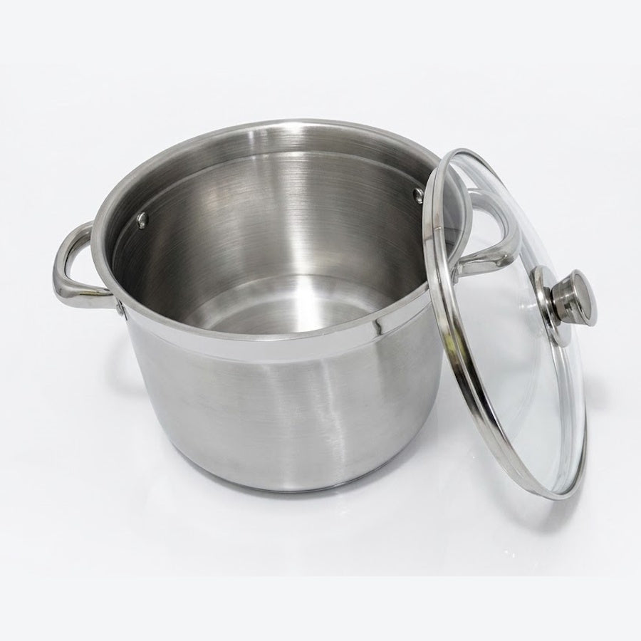Vinod Stainless Steel Stock Pot 26cm w Glass Lid