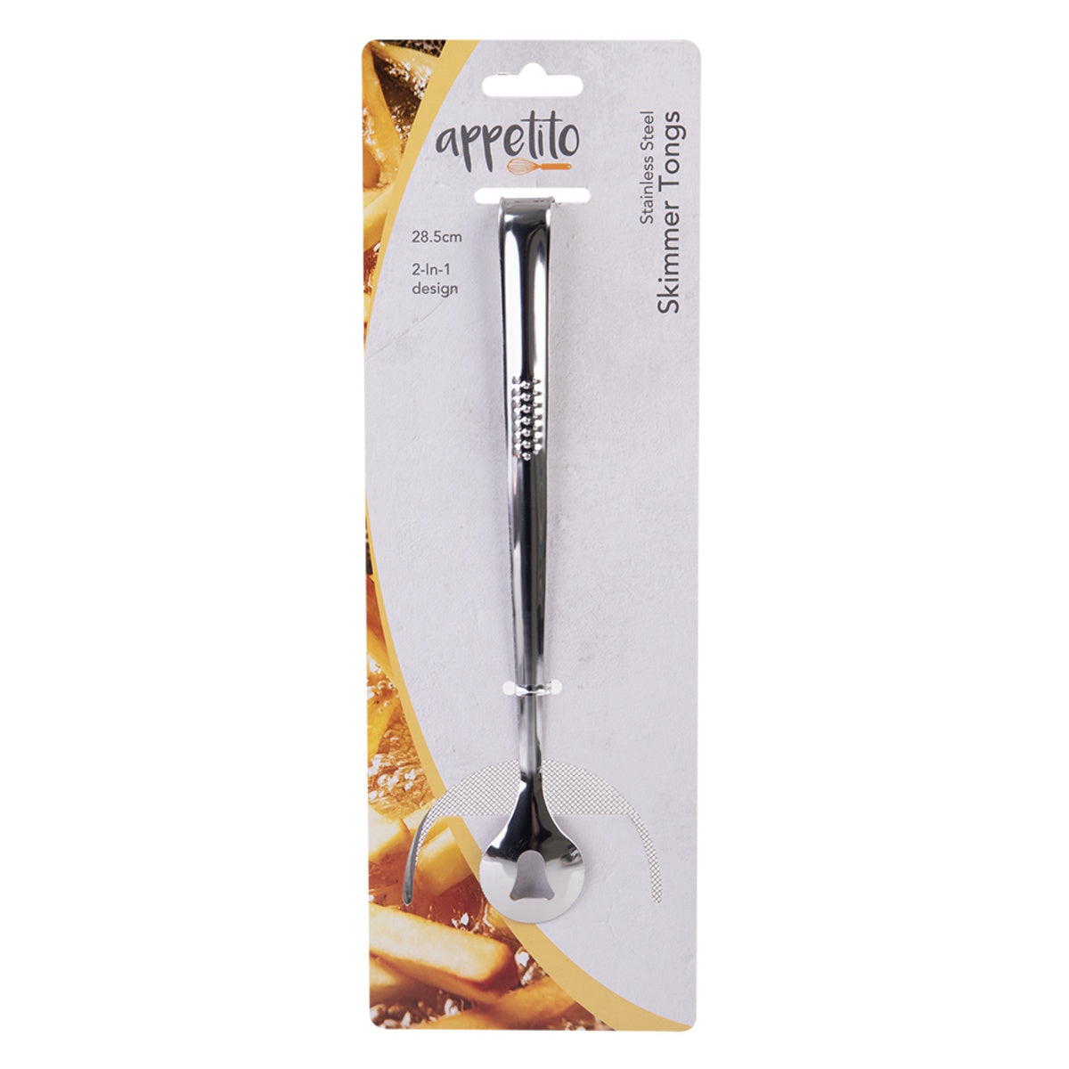 Appetito Stainless Steel Skimmer Tongs 28.5cm
