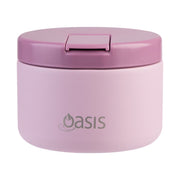 Oasis S/S Double Wall Ins Food Flask w Quick Release Lid 300ml (Blush)
