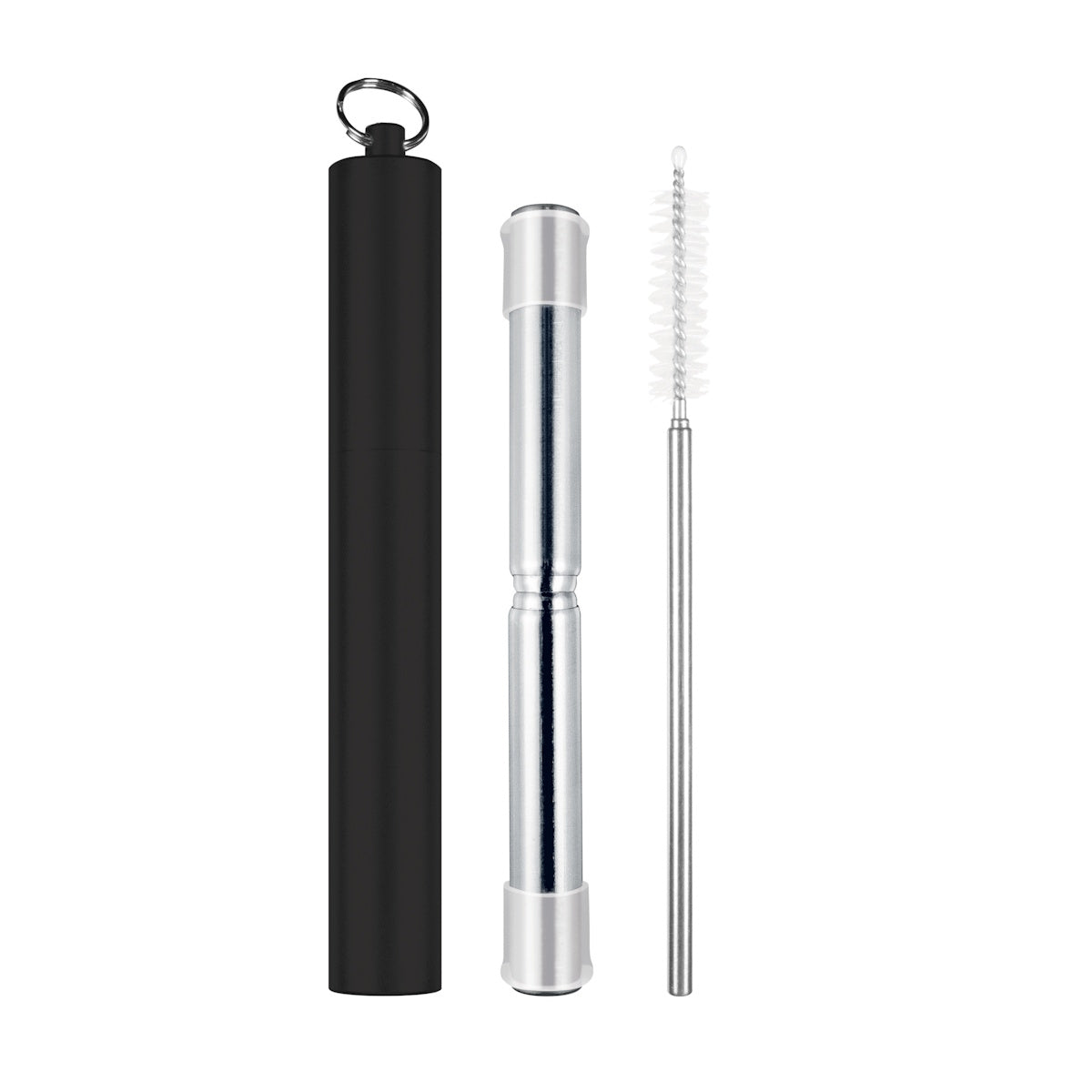 Avanti Telescopic Travel Straw Black