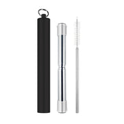 Avanti Telescopic Travel Straw Black