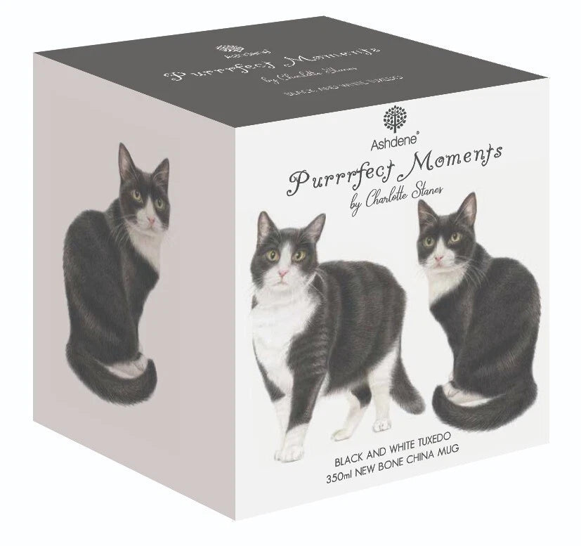 Ashdene Purrrfect Moments B&W Tuxedo Cat Can Mug