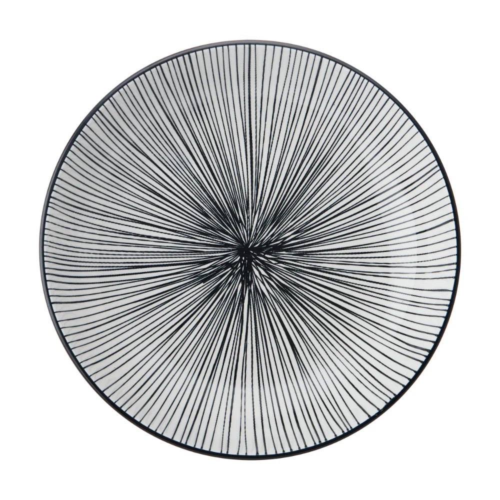 Mikasa Ceramic Bowl 21cm BLACK STRIPE Clay - Stoneware