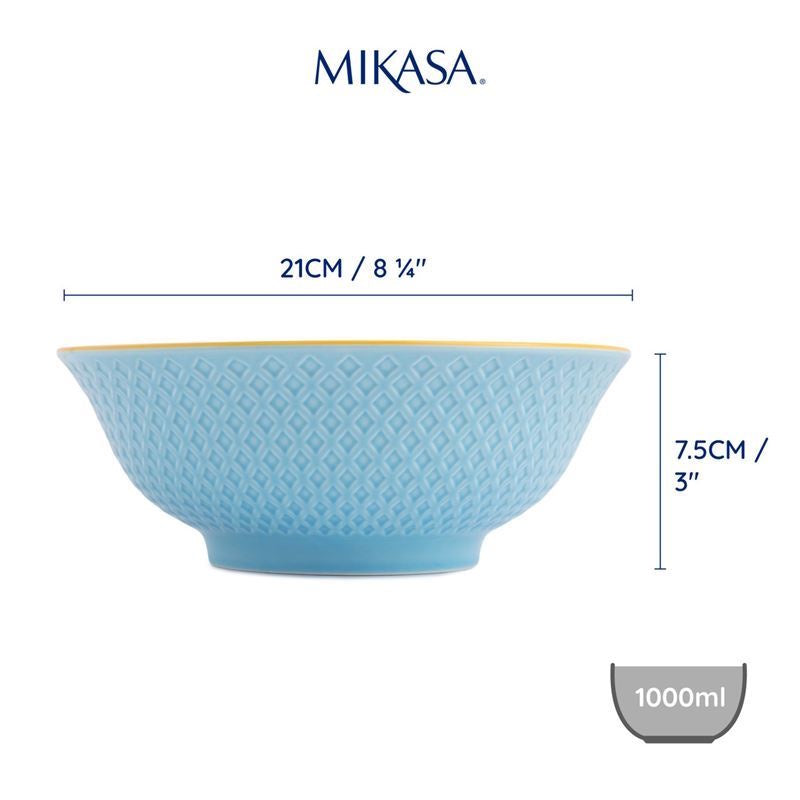 Mikasa – Ramen Noodle Bowl 21x7cm Blue Mosaic