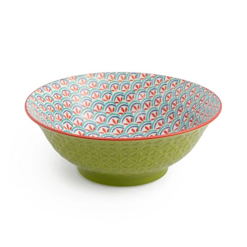 Mikasa – Ramen Noodle Bowl 21x7cm Green Blue Geometric