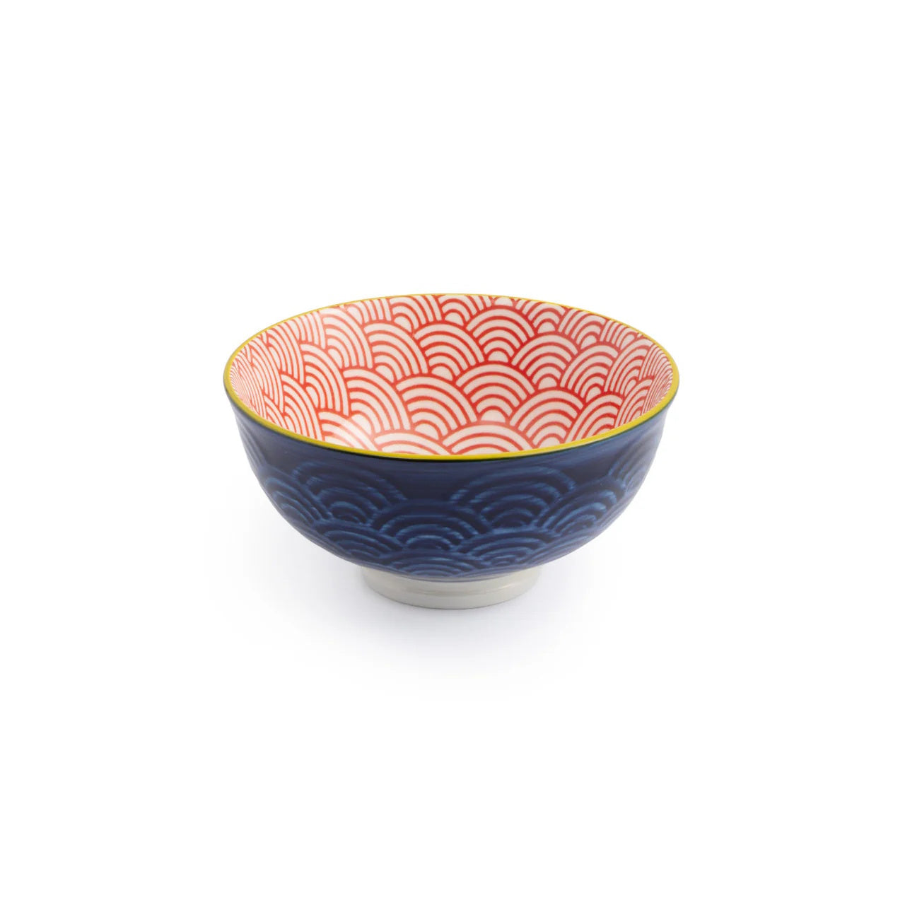 Mikasa Stoneware Nibble Bowl 12cm Red & Blue Arc