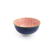 Mikasa Stoneware Nibble Bowl 12cm Red & Blue Arc